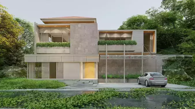 Housing  visual 3d model with lumion 10 3D model