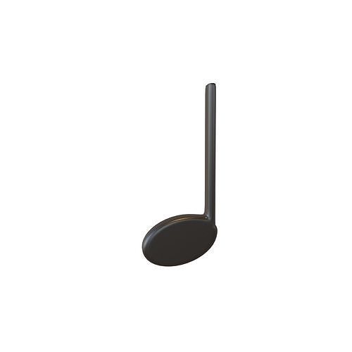 Musical Note Quarter Note Symbol v1 001 Low-poly 3D model