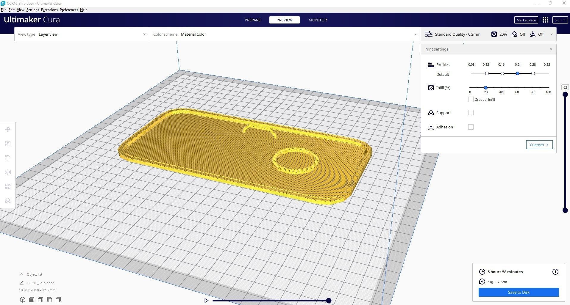 Ship door 3D print model_8