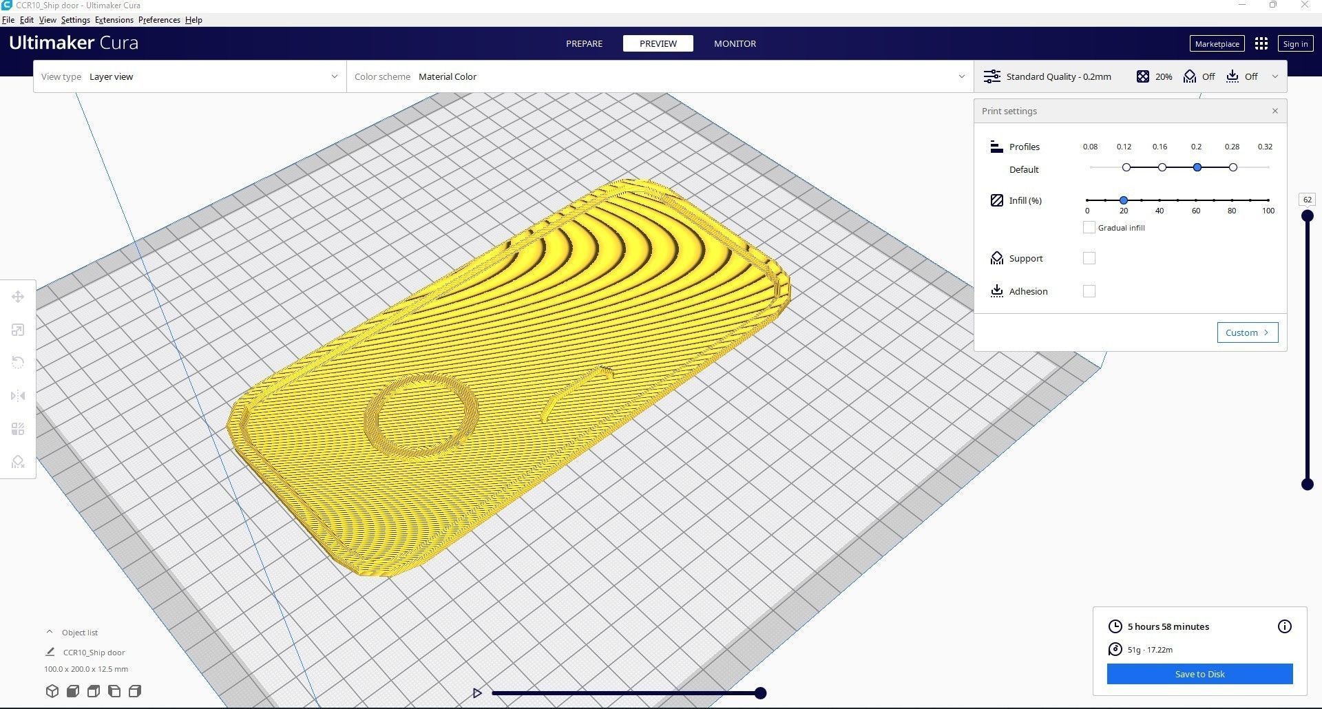 Ship door 3D print model_4
