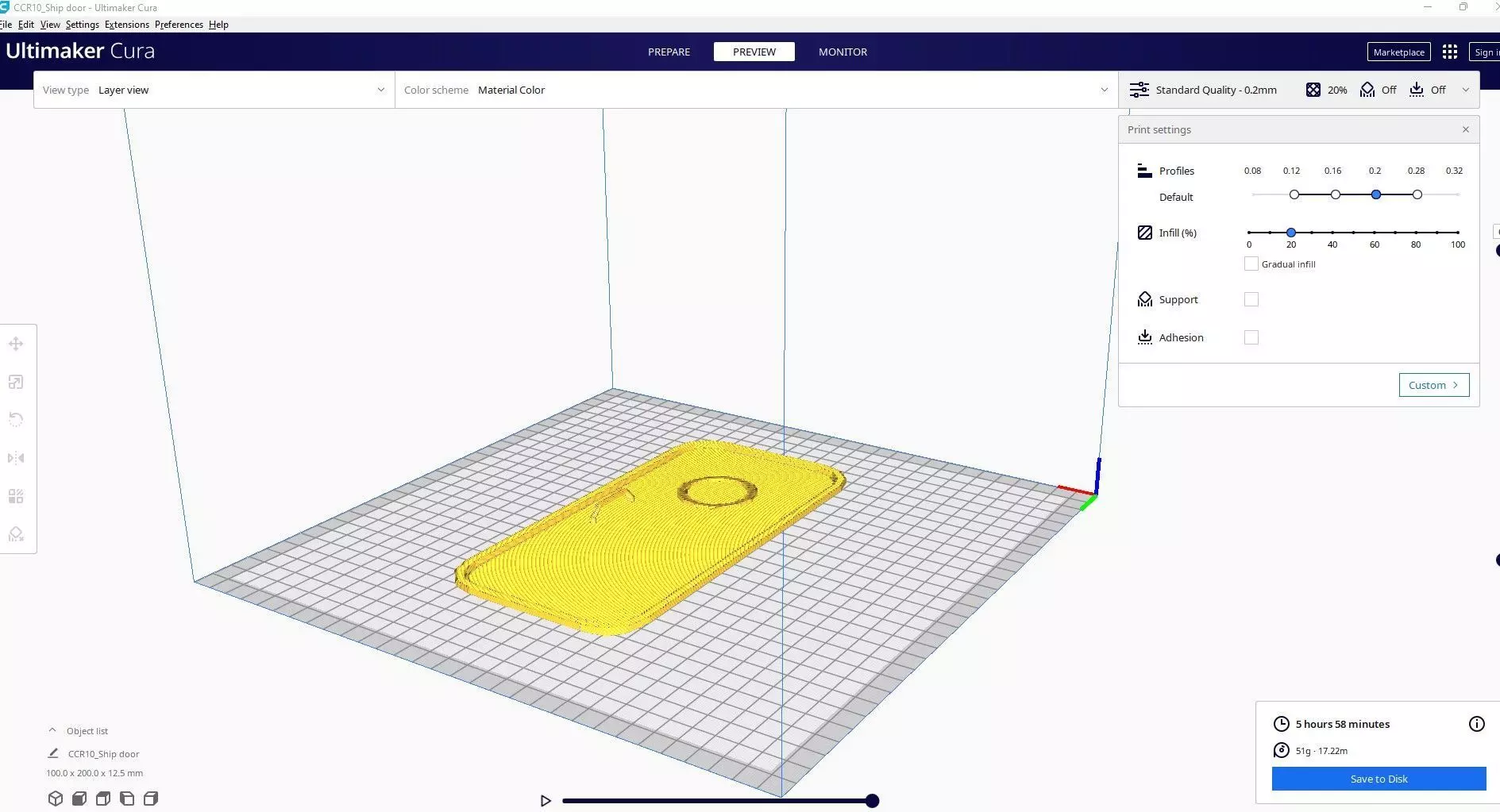 Ship door 3D print model_0