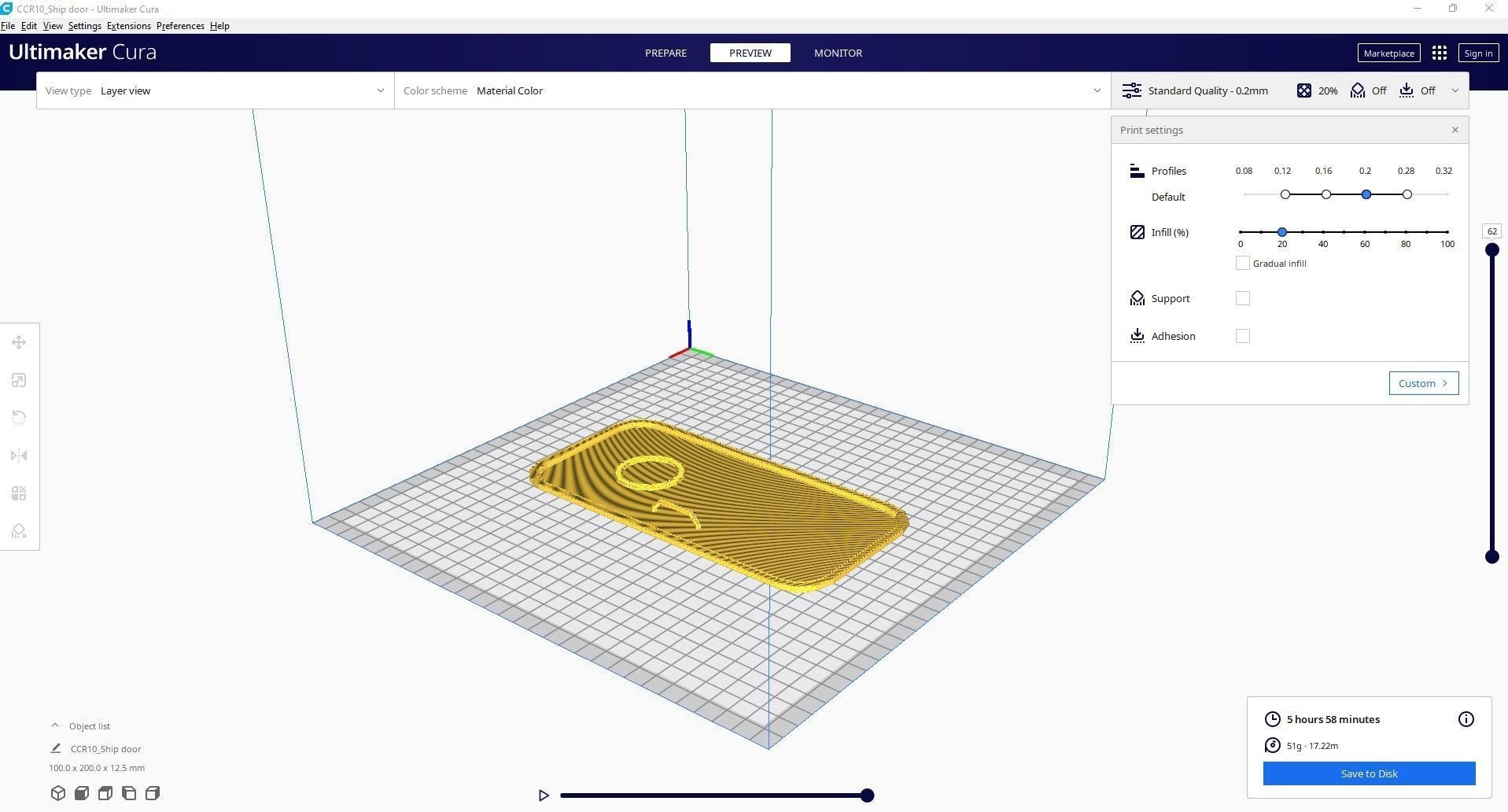 Ship door 3D print model_2