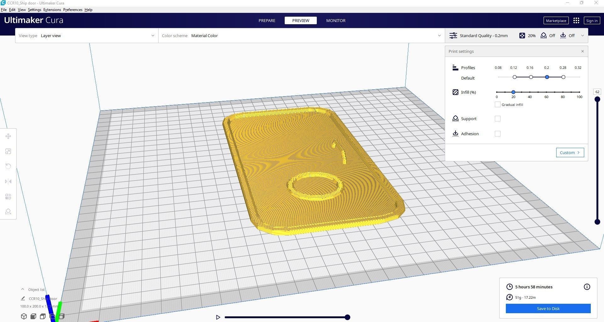 Ship door 3D print model_6