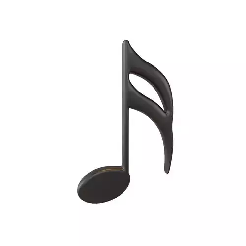 Musical Note Sixteenth Note Symbol v1 001 Low-poly 3D model