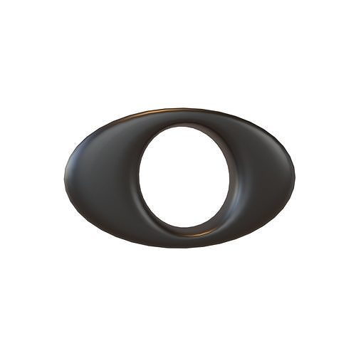 Musical Note Whole Note Symbol v1 001 Low-poly 3D model