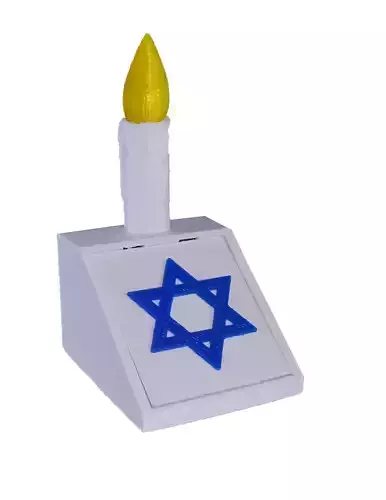 MEMORIAL CANDLE  JEWISH YAHRTZEIT LIGHT 3D print model