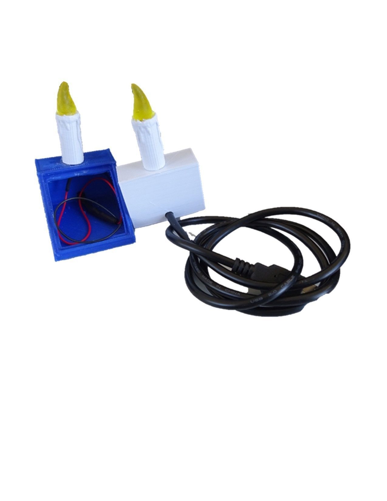 MEMORIAL CANDLE  JEWISH YAHRTZEIT LIGHT 3D print model_7