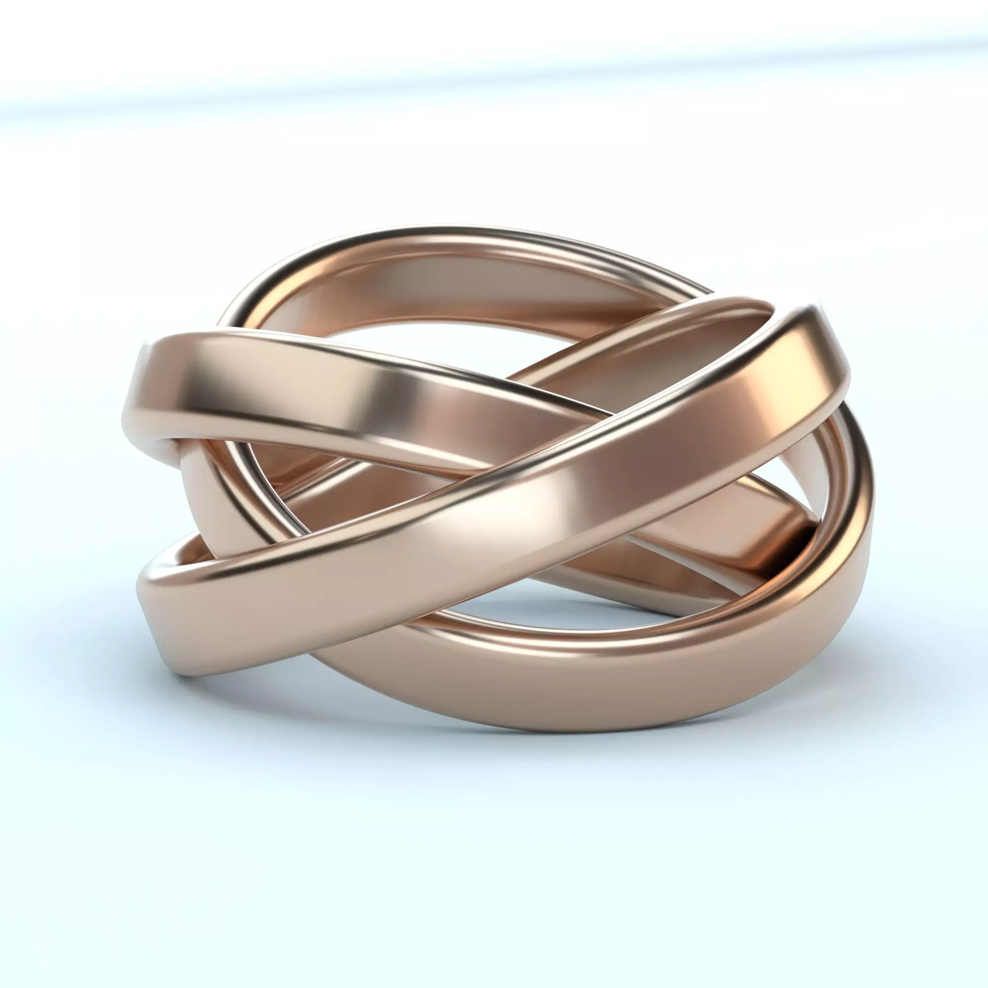 Trinity Knot Ring Design 3D print model_0