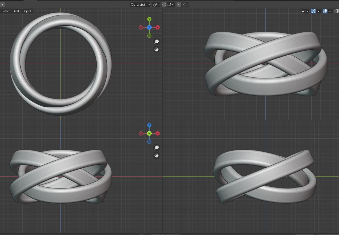 Trinity Knot Ring Design 3D print model_3