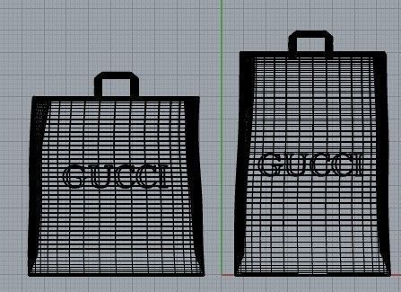 gucci shopping bags Free 3D model_4