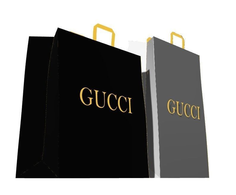 gucci shopping bags Free 3D model_3