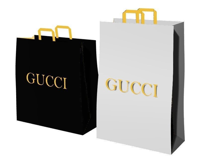 gucci shopping bags Free 3D model_2