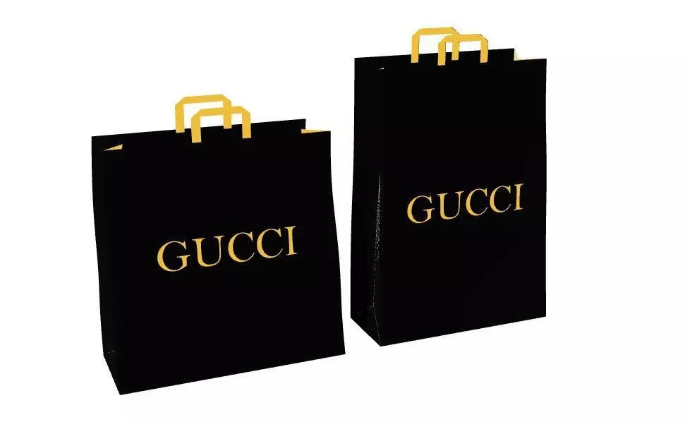 gucci shopping bags Free 3D model_0