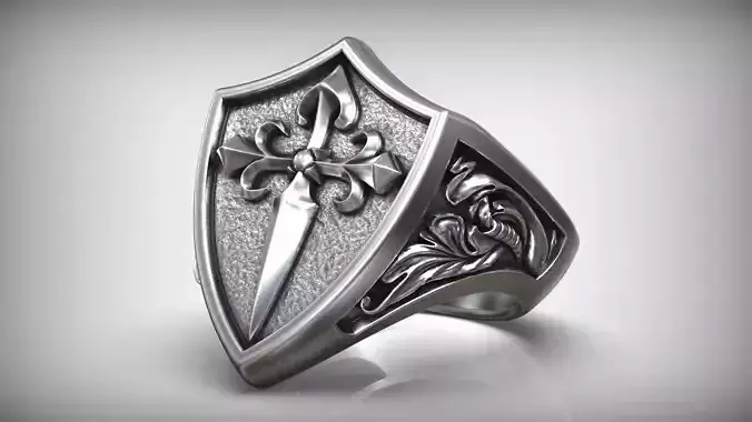 Santiago Cross Orden Signet Amulet Ring