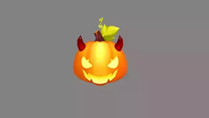 cartoon evil pumpkin