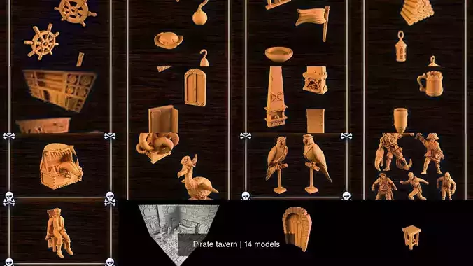 Pirate tavern 3D Model Collection