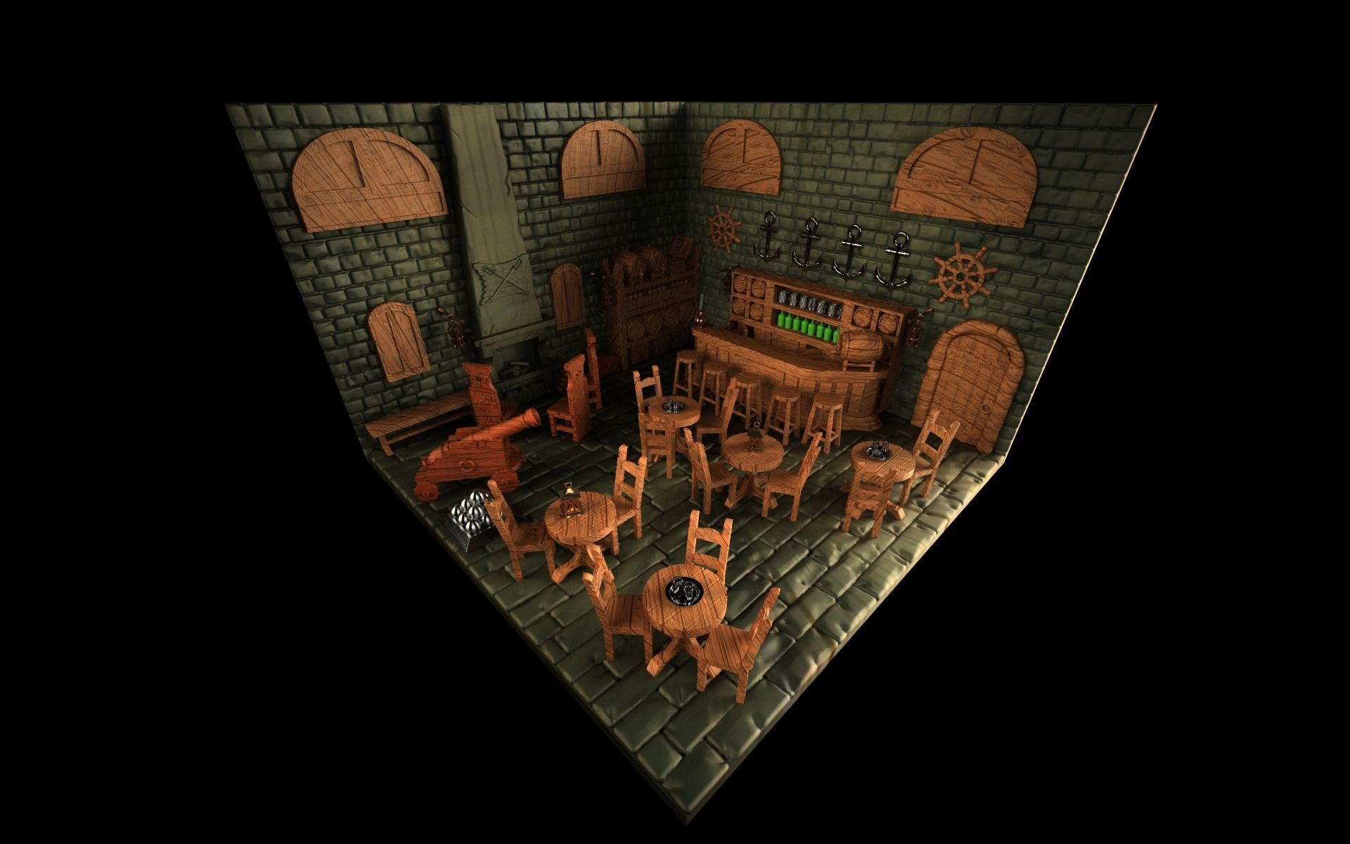 Pirate tavern 3D Model Collection_6
