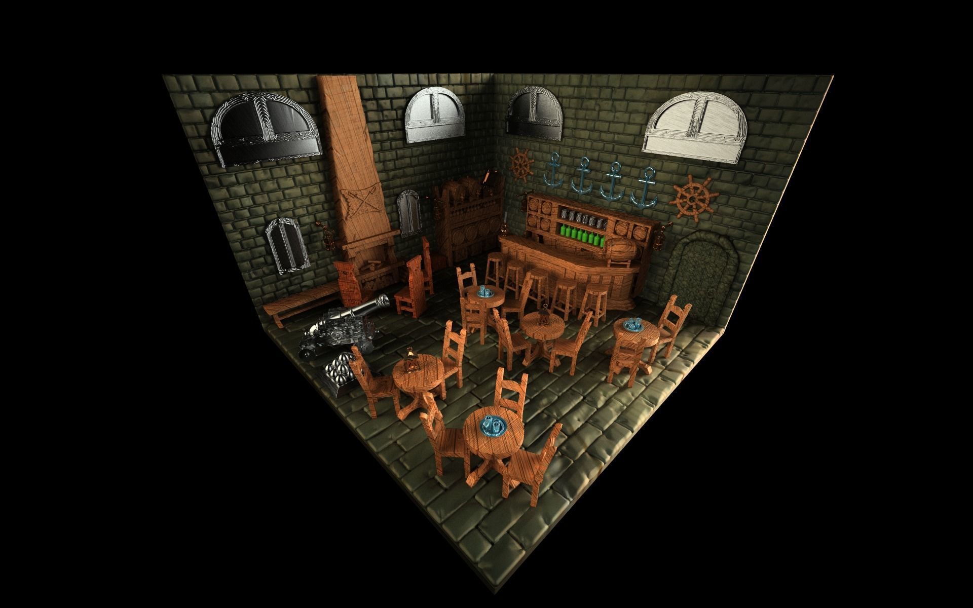 Pirate tavern 3D Model Collection_4