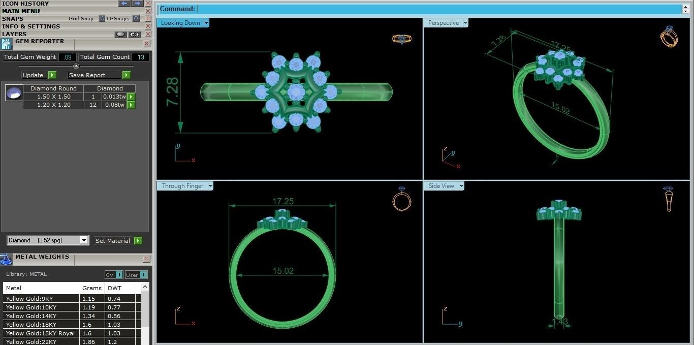 Women ring 3D print model_5