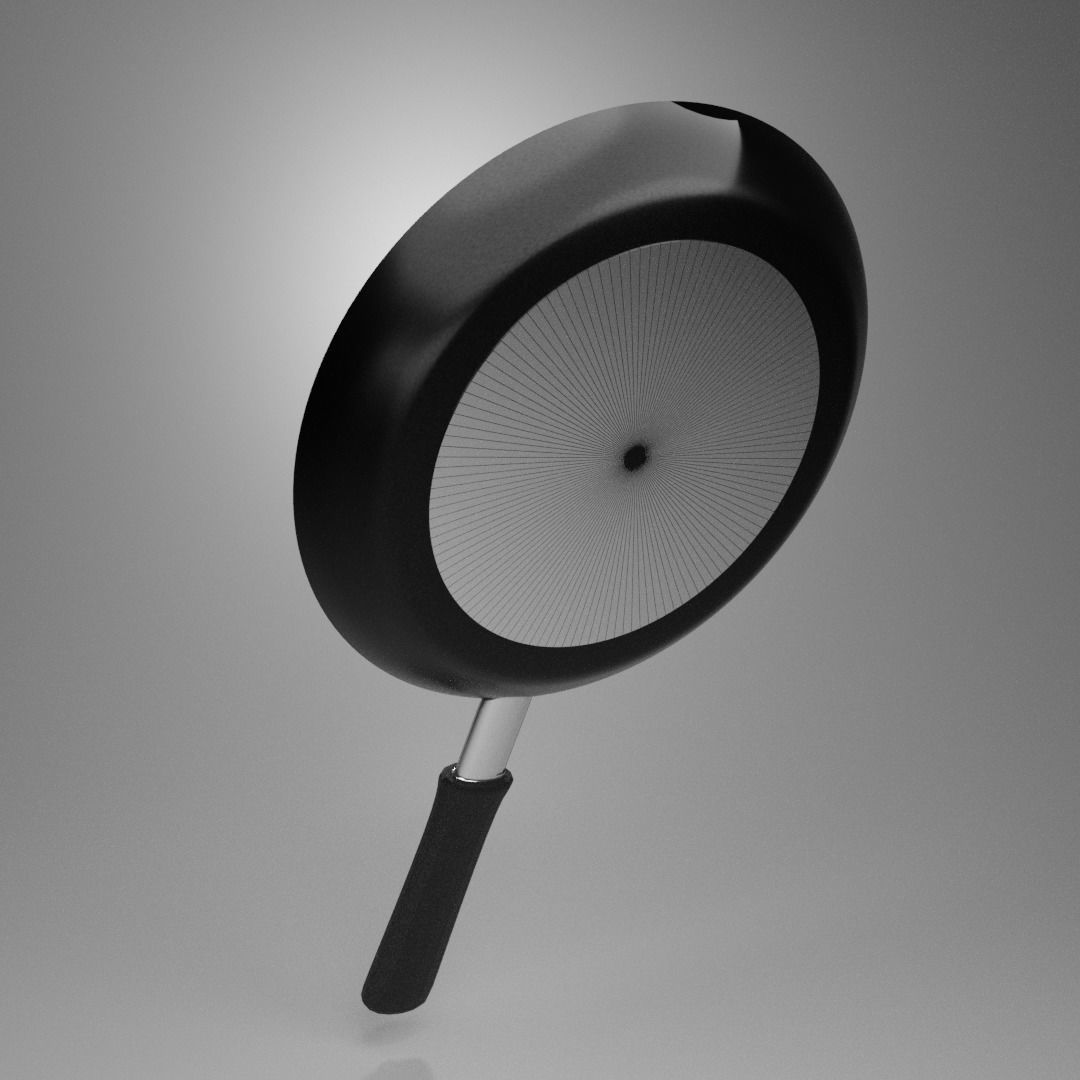 Non Stick Frying Pan  Free 3D model_1