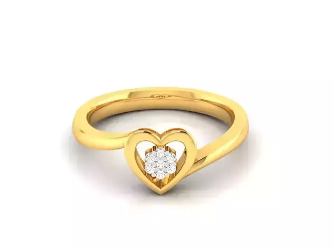 Solitaire Wedding Heart Ring