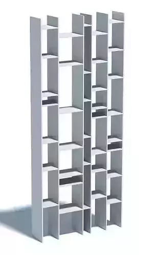 White Puzzle Shelf System
