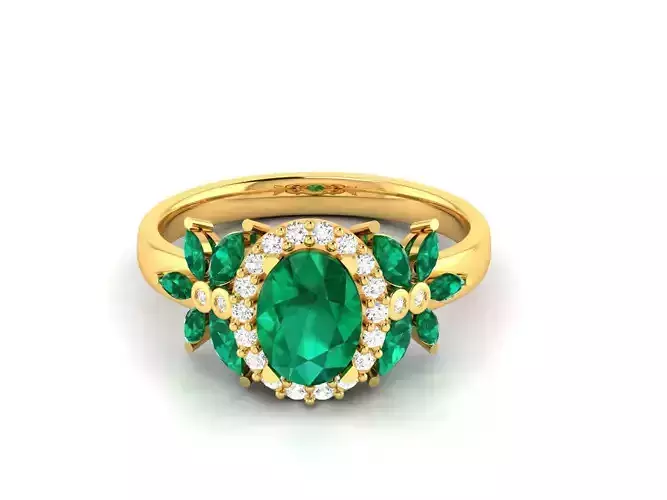 Solitaire Wedding Oval Stone Ring