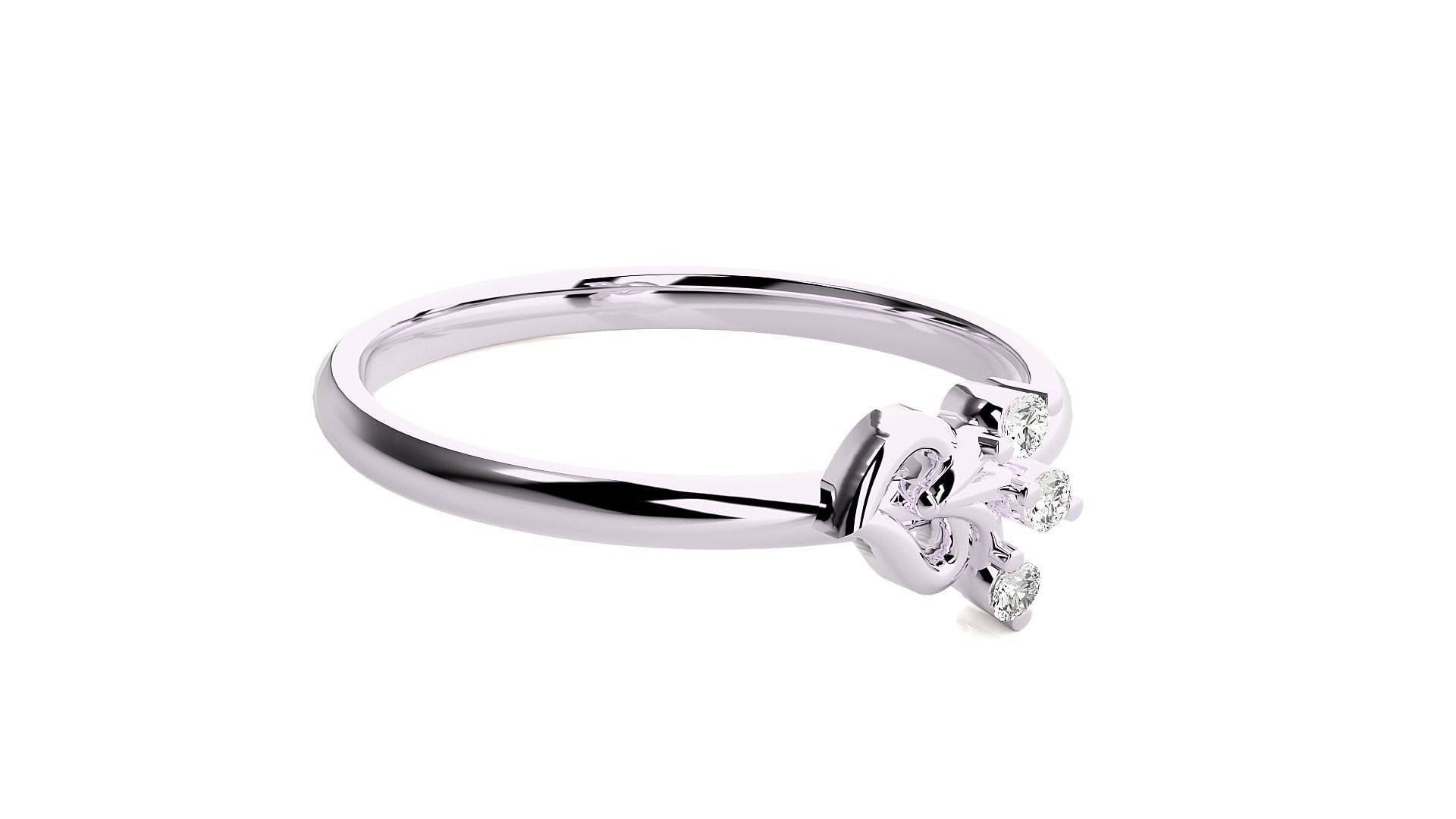 Women ring 3D print model_11