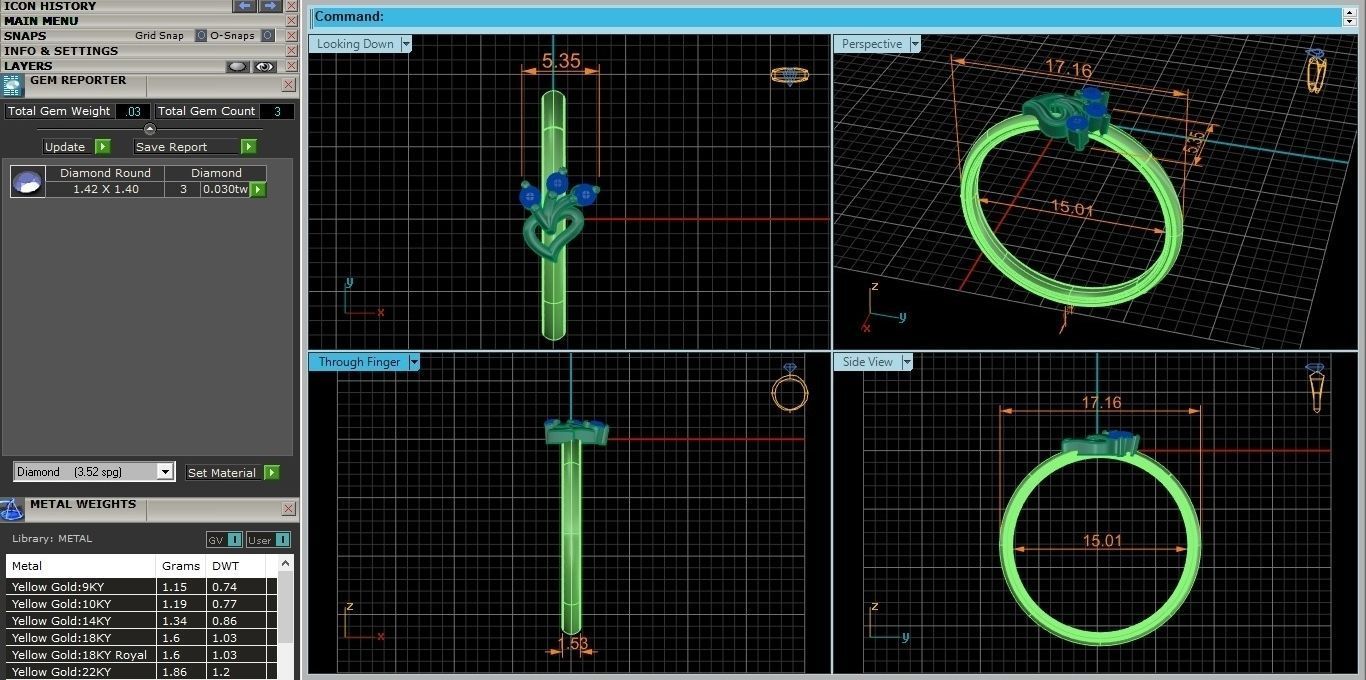 Women ring 3D print model_5