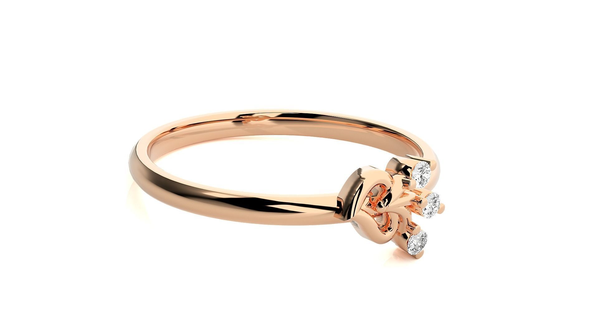 Women ring 3D print model_4