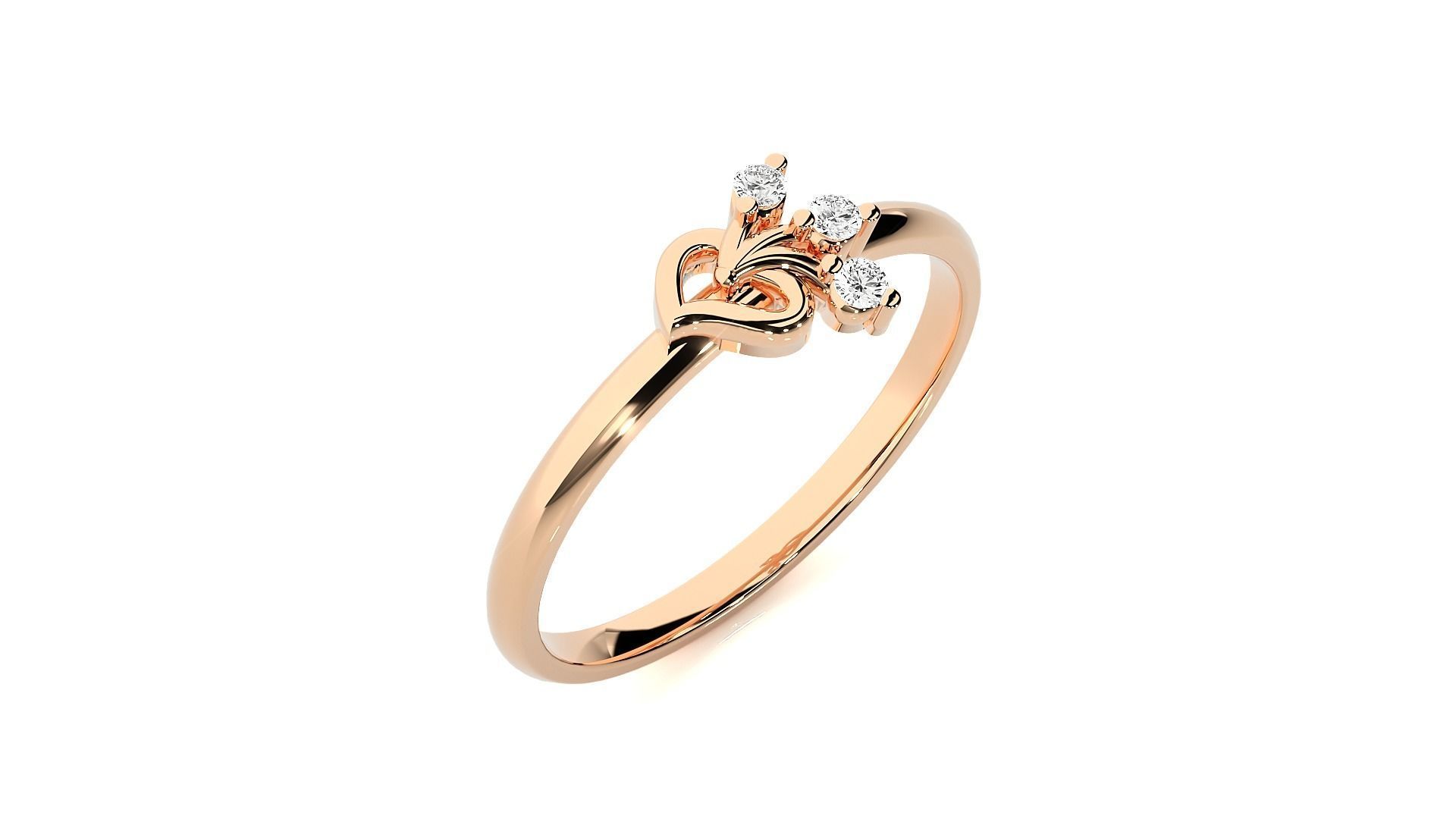 Women ring 3D print model_7