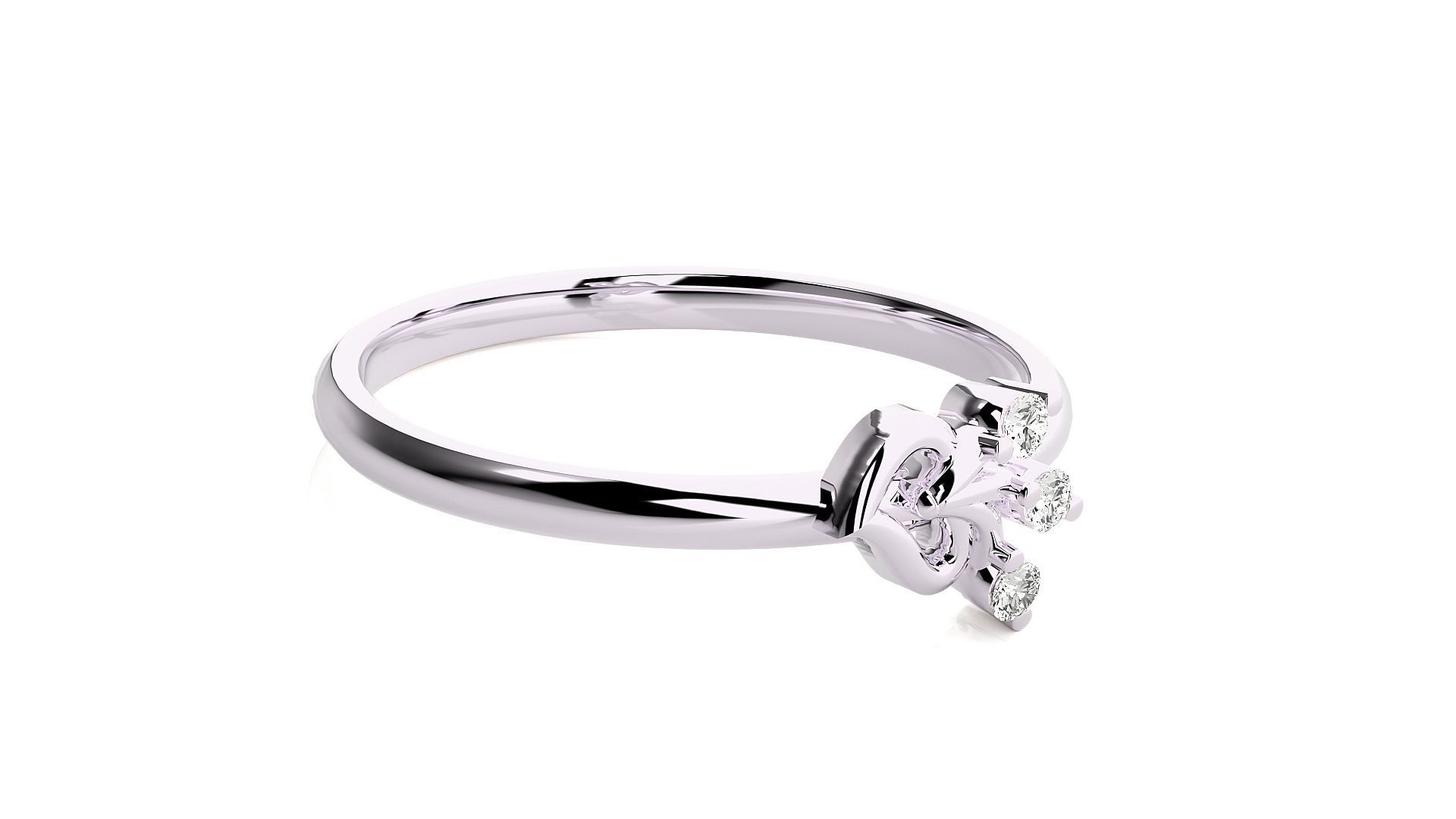 Women ring 3D print model_10