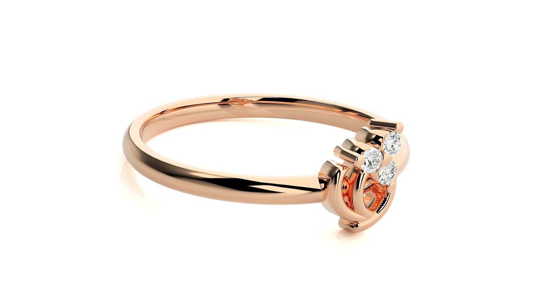 Women ring 3D print model_3