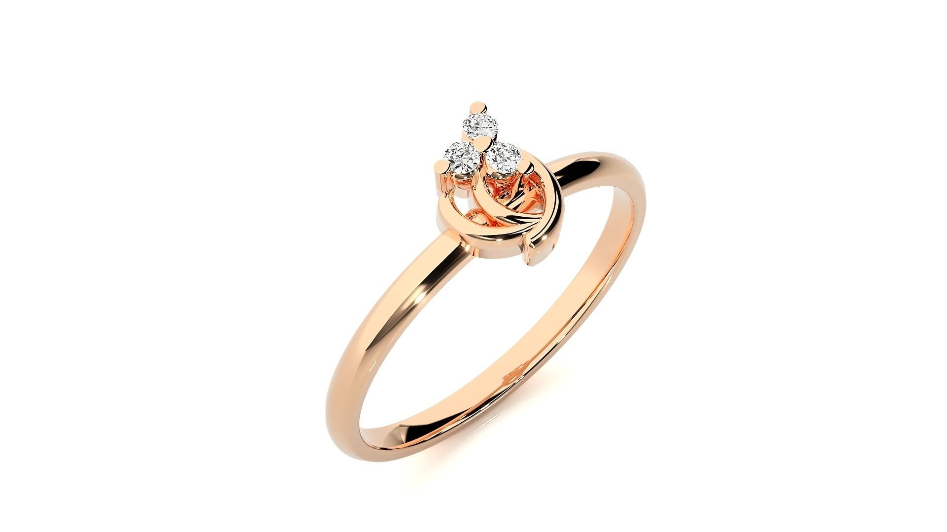Women ring 3D print model_6
