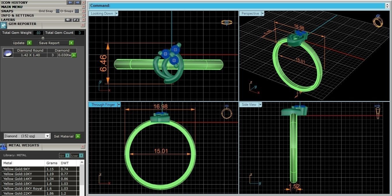 Women ring 3D print model_4