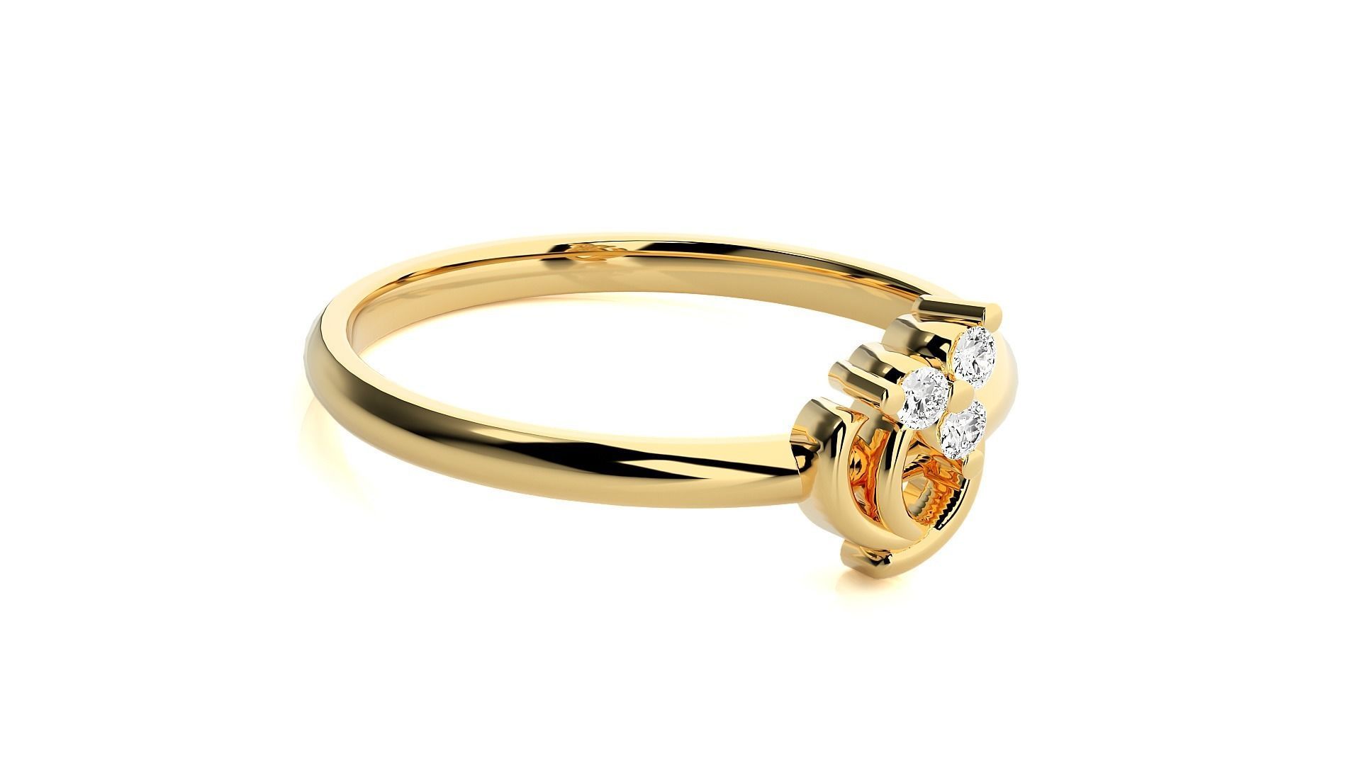 Women ring 3D print model_16