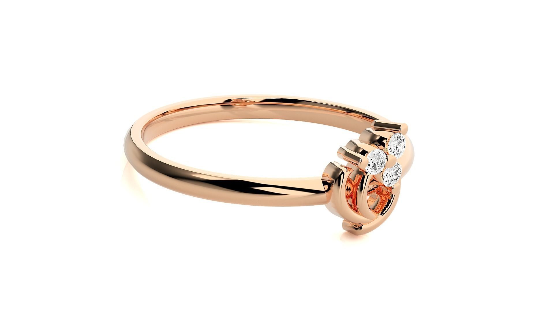 Women ring 3D print model_5