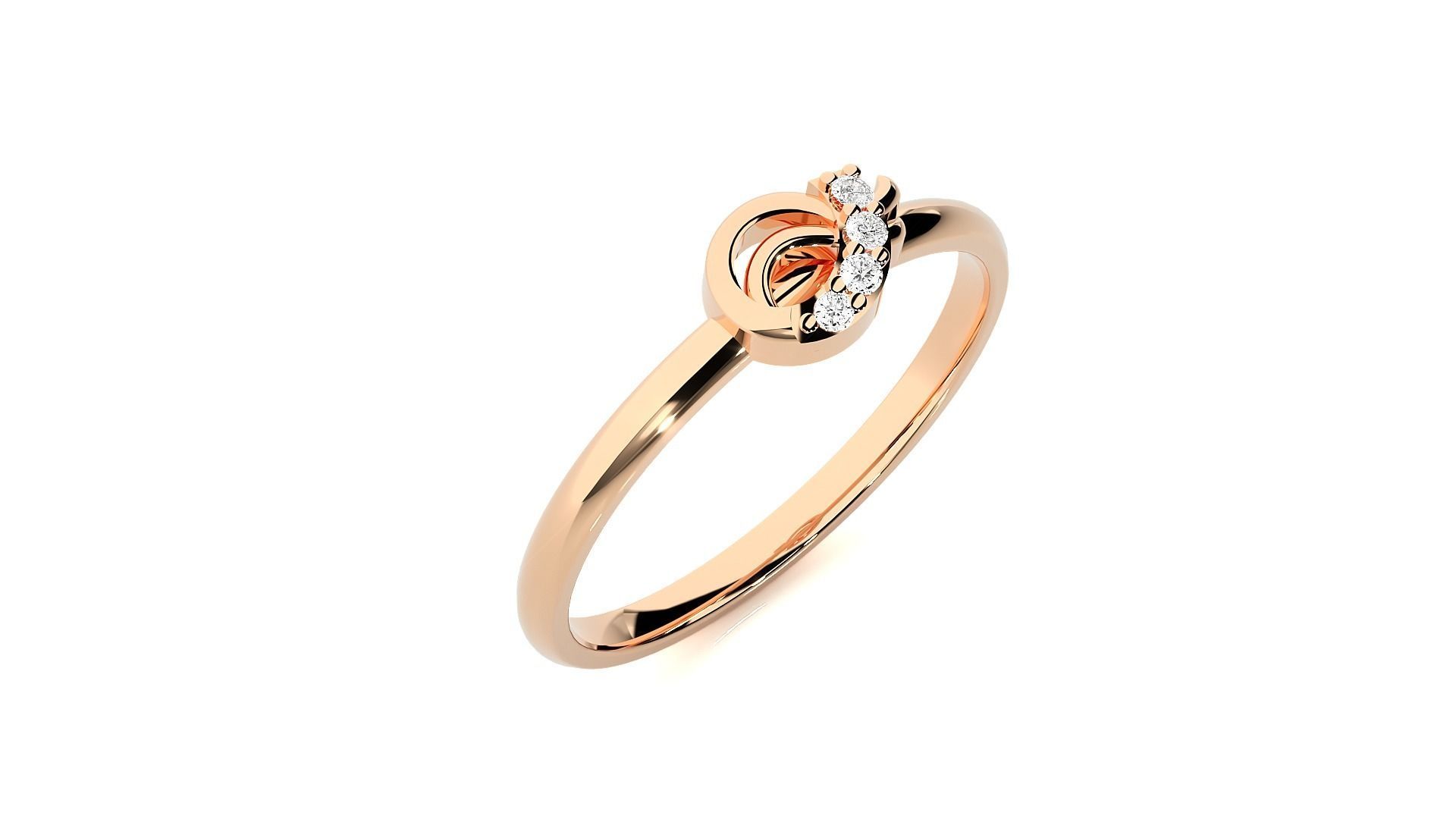 Women ring 3D print model_7