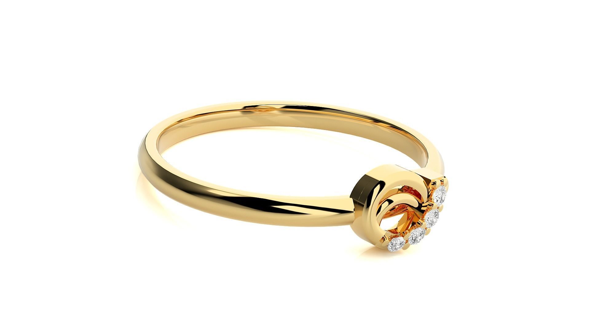 Women ring 3D print model_16