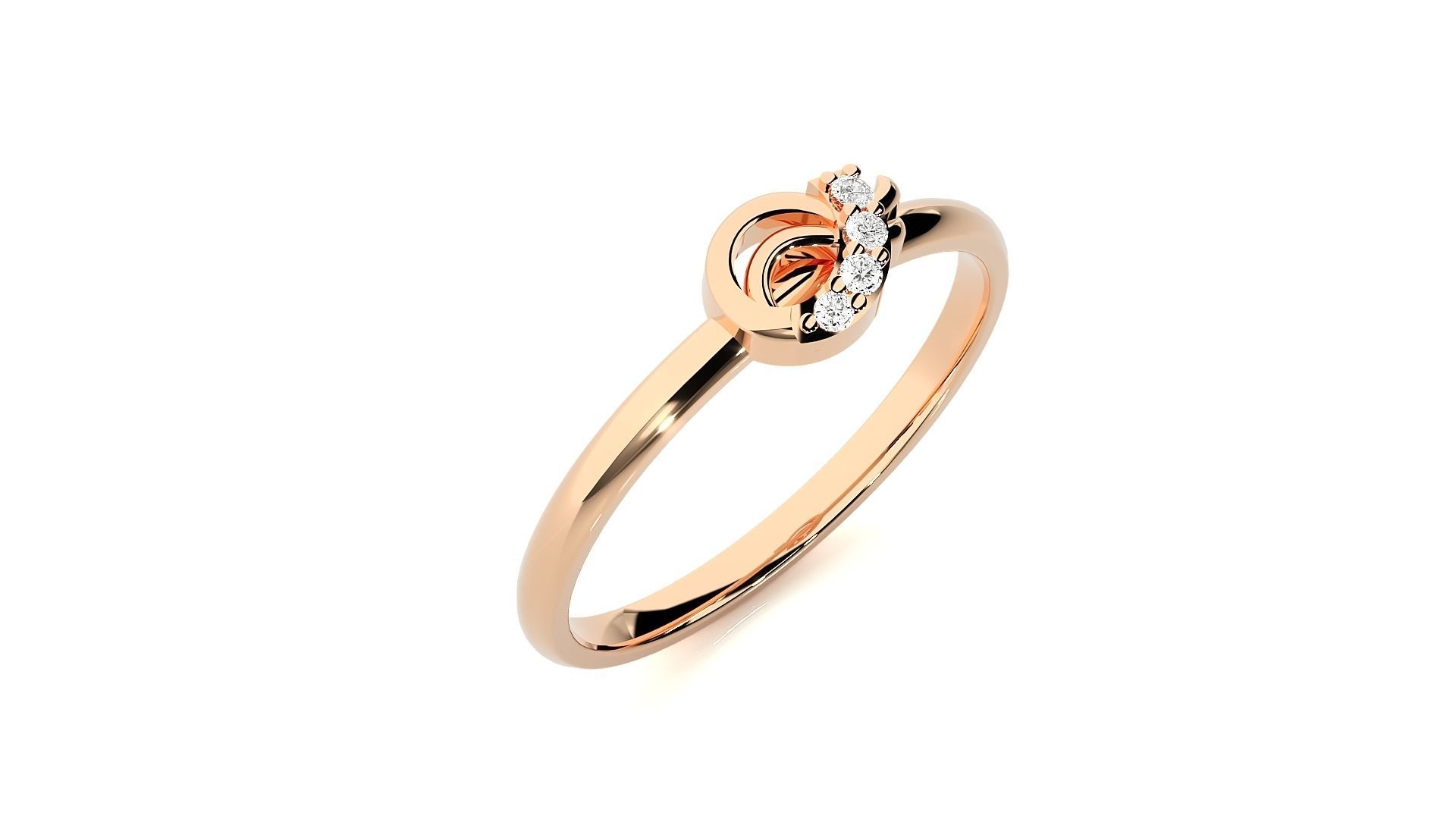 Women ring 3D print model_6