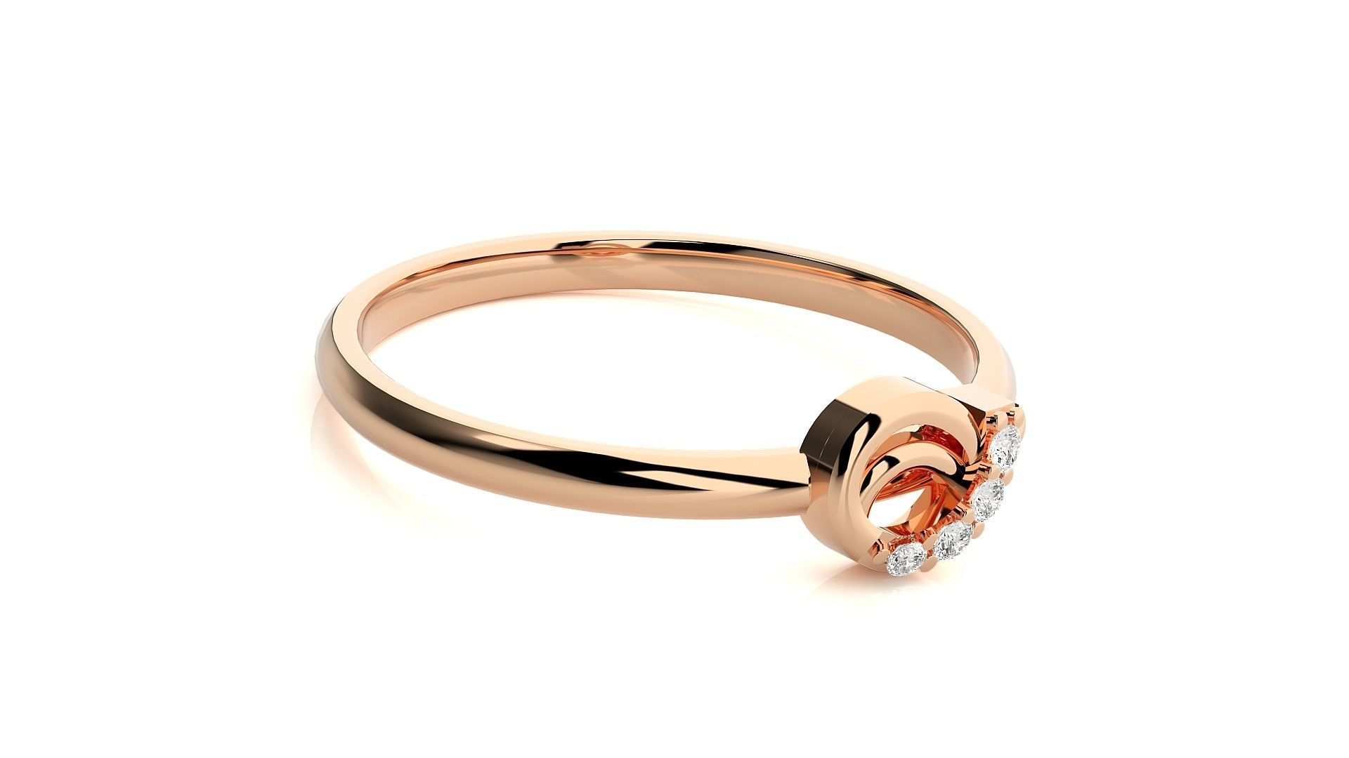 Women ring 3D print model_3