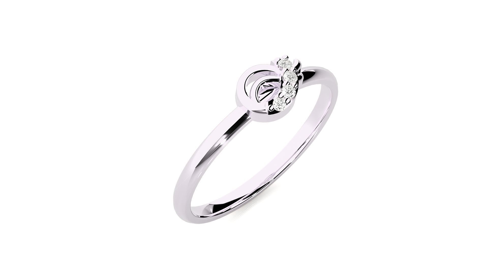 Women ring 3D print model_12