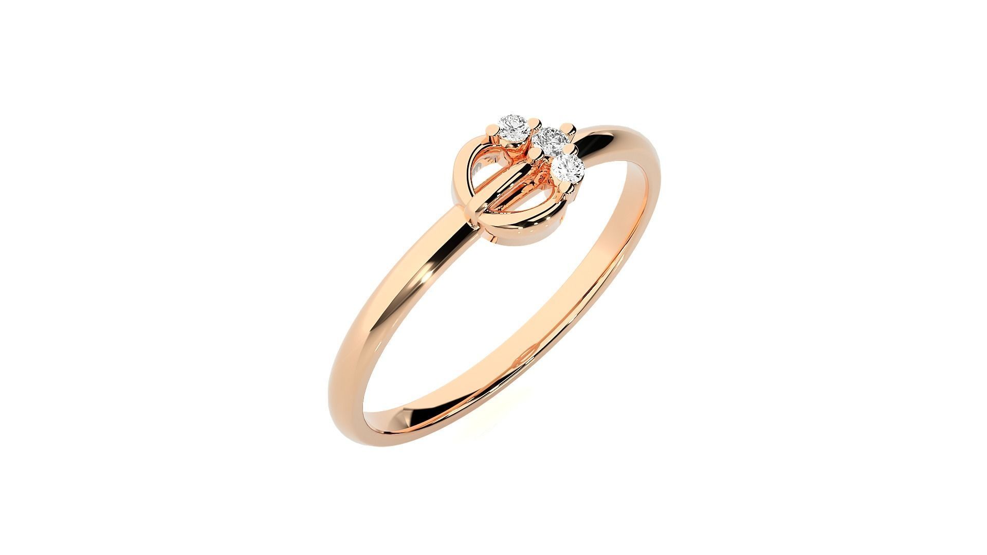 Women ring 3D print model_7