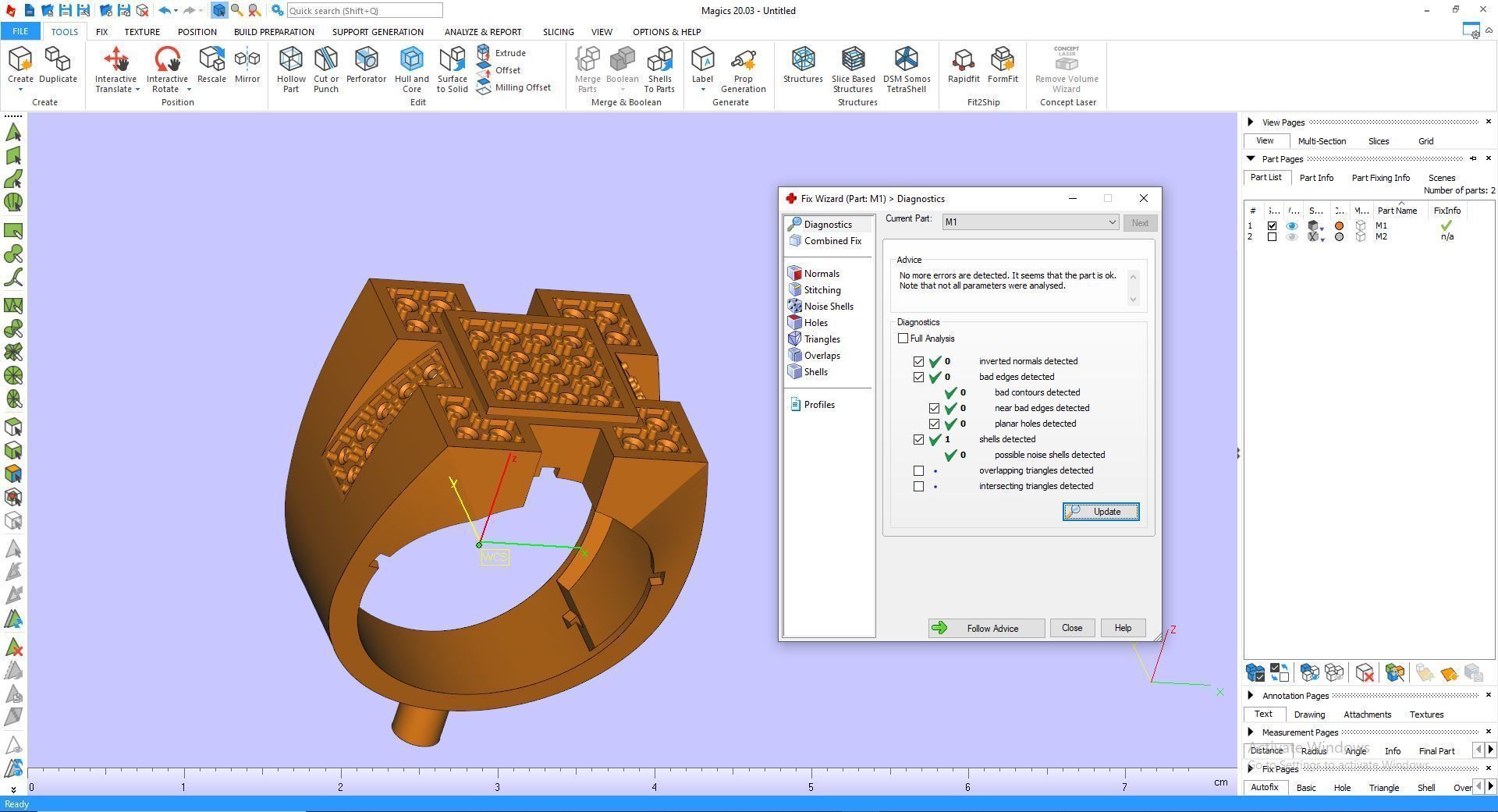Ring M32 Mens luxury ring with gem 3D print model_46