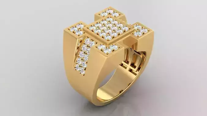 Ring M32 Mens luxury ring with gem