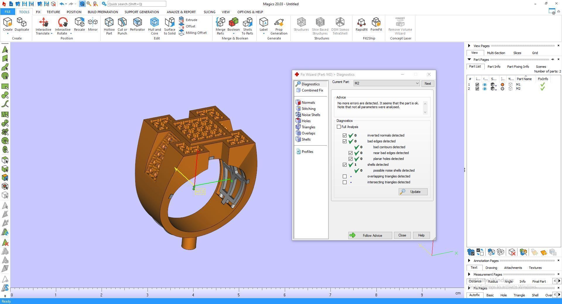 Ring M32 Mens luxury ring with gem 3D print model_48