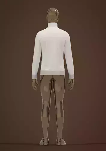 High quality knitted polo neck men 3d model 3D model