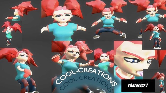 COOL-CREATIONS - CHARACTER 1 Low-poly 3D model