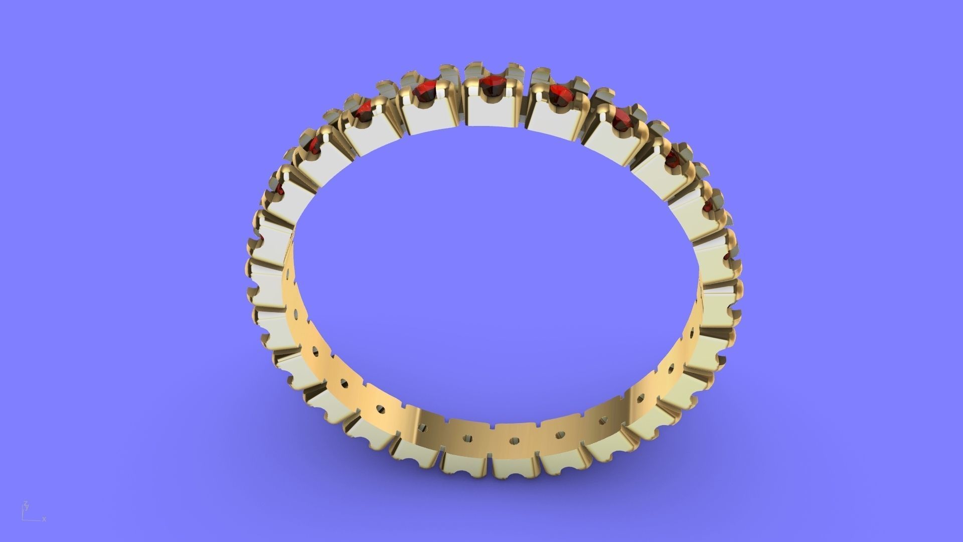 round brilliant eternity ring 3D print model_22