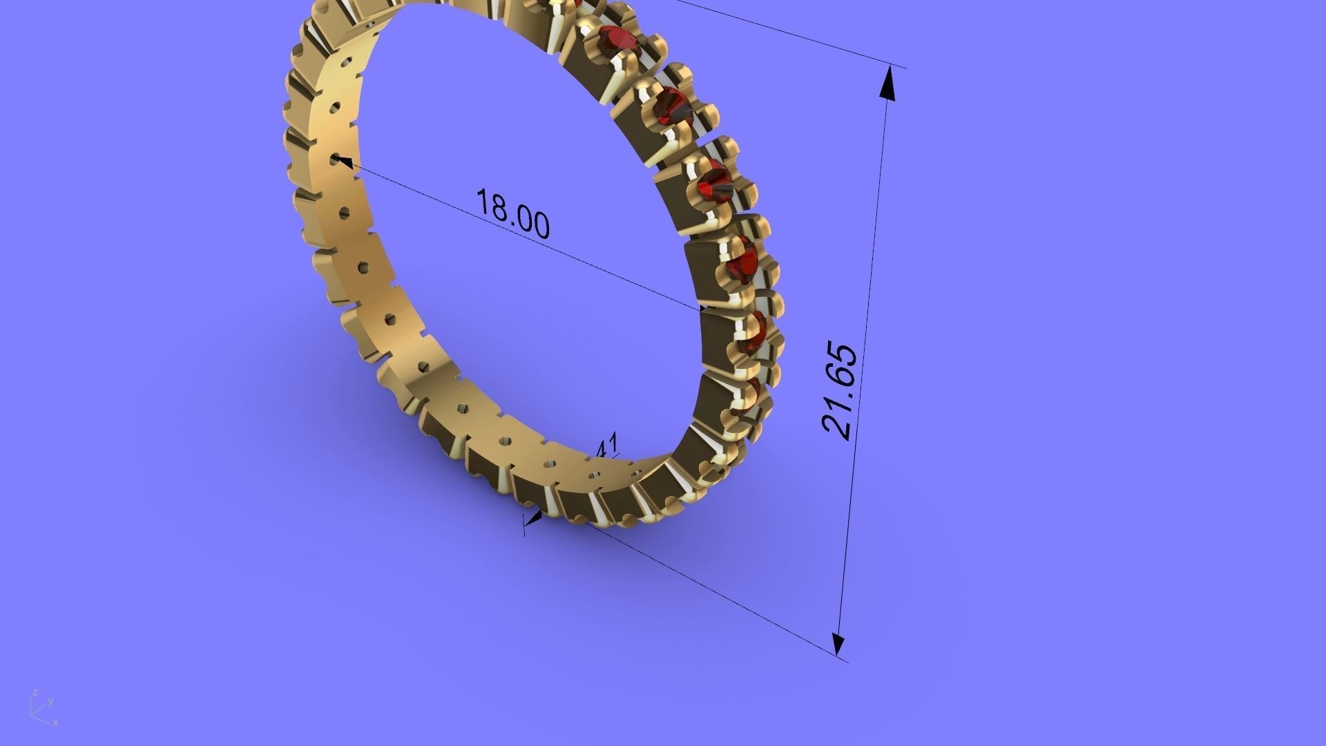 round brilliant eternity ring 3D print model_24